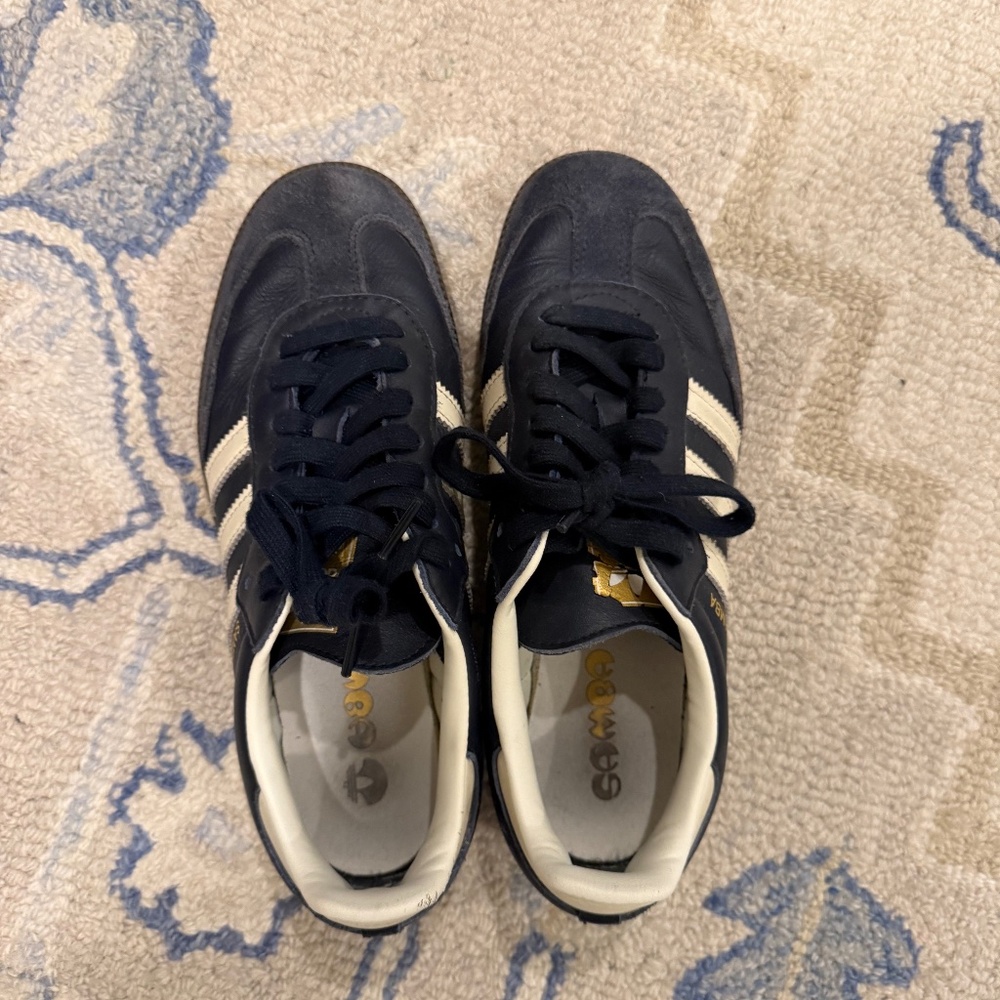 Blue Adidas Sambas